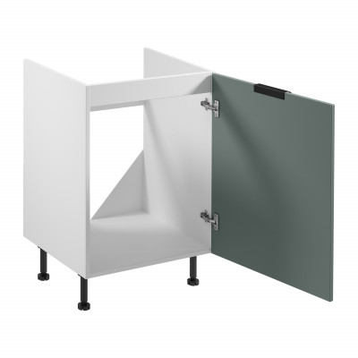 Robinet de cuisine mobile avec finition en bois