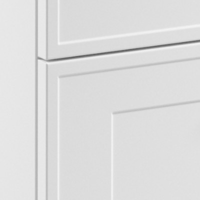 Armoire de cuisine modulaire mobile et blanche