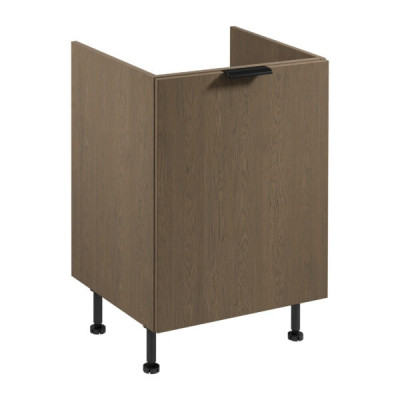 Armoire à déchets sous le bureau avec récipient en bois