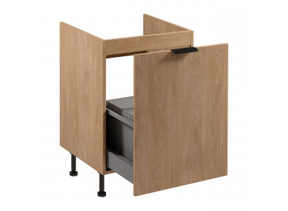 Corbeille de cuisine beige avec système de tri