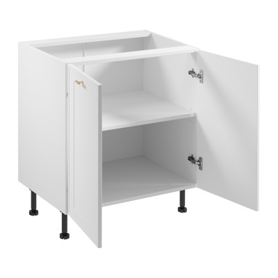 Table mobile sous lavabo avec étagère et doubles portes