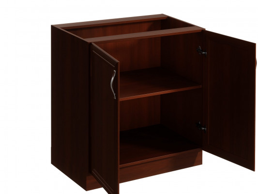 Table de cuisine mobile avec deux portes sous le plan de travail