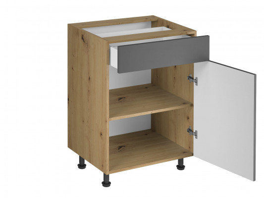 Table de cuisine mobile avec tiroir et 2 étagères