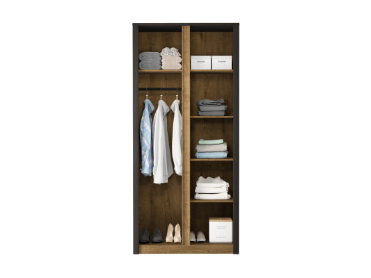 Armoire en tissu avec porte-manteau
