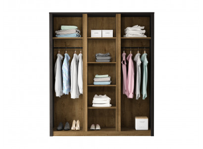 Armoire à vêtements avec finition en bois