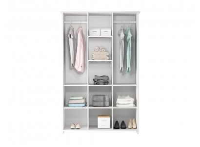 Armoire Kangas avec 2 barres de vêtements robustes