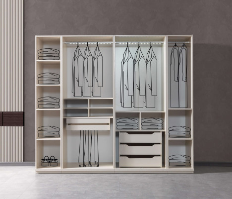 Armoire d'angle moderne avec un grand design