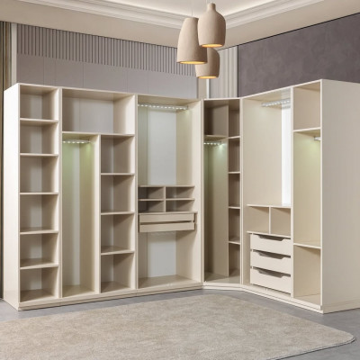 Armoire d'angle moderne avec un grand design