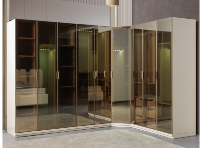 Armoire d'angle moderne avec un grand design