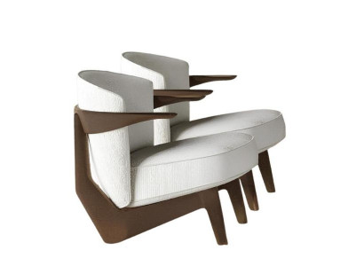 Chaise au design moderne Lusso, douce sans excès de décoration