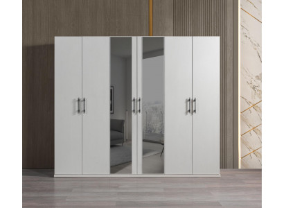 Armoire de rangement moderne blanche de 254 cm