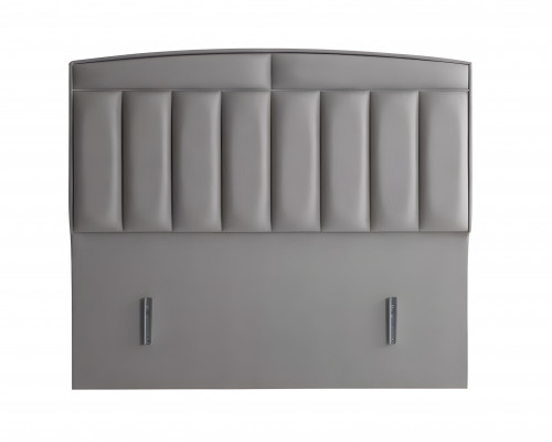 Lit moderne gris avec matelas en textile et en bois