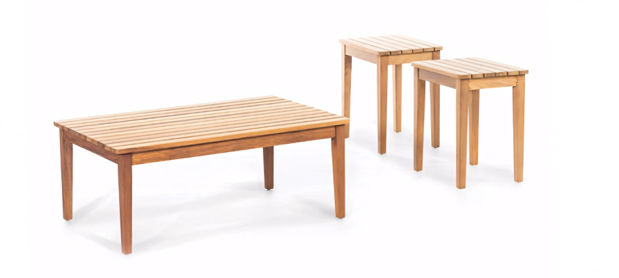 Table basse moderne élégante pour terrasse
