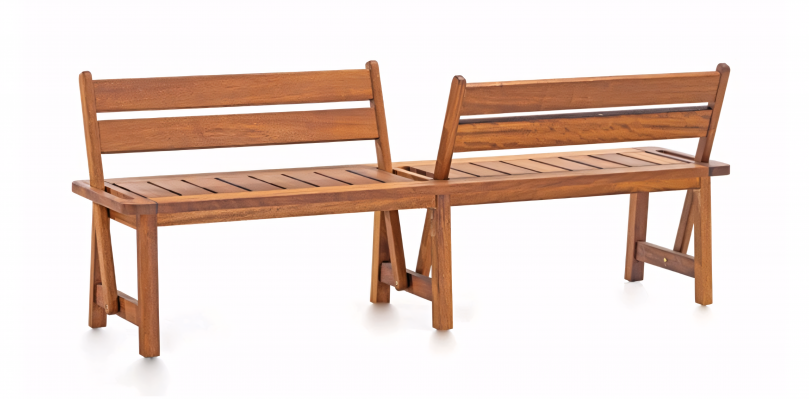 Banc moderne qui crée une ambiance