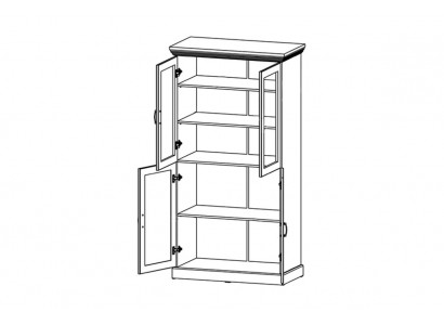 Buffet en bois mobile