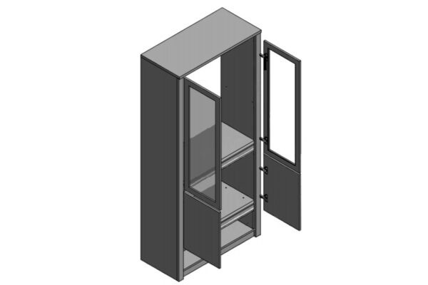 Buffet vitrine avec porte et tiroir