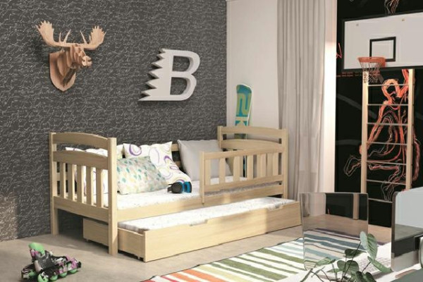 Lit superposé à charges LETTO A CASTELLO Lit en bois massif LETTO DOPPIO Canapé-lit 2 lits Nouveau KACPER2