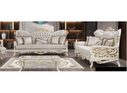 Ensemble de canapé 3+3+1+1 Table basse Suite Canapé Fauteuil Canapé Tissu d'ameublement 5 pièces