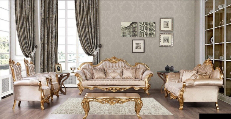 Suite Set 5 pièces Ensemble de canapé 3+3+1+1 Table basse Canapé Fauteuil Canapés neufs