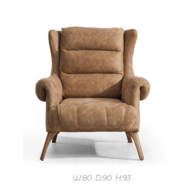 Fauteuil de luxe classique simple en bois beige Fauteuil Meubles de salon Italie