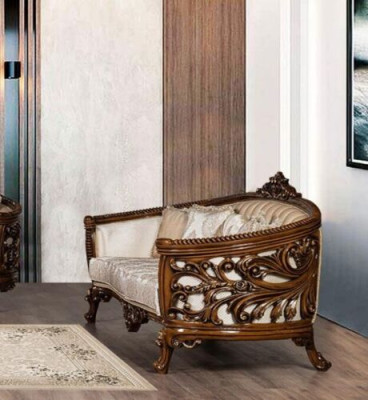 Ensemble de canapé de luxe 3+1+1 Table basse Groupe de canapés Fauteuil Canapés Tissu Canapé