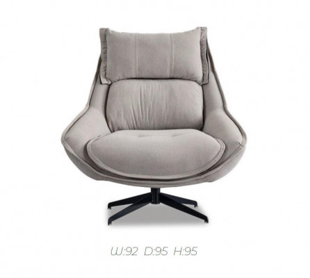 Fauteuil pivotant de luxe fauteuil à aile design de meubles de loft Chaise canapé une place sofa