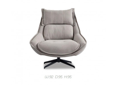 Fauteuil pivotant de luxe fauteuil à aile design de meubles de loft Chaise canapé une place sofa
