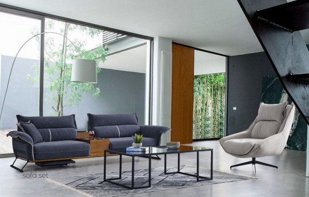 Fauteuil pivotant de luxe fauteuil à aile design de meubles de loft Chaise canapé une place sofa