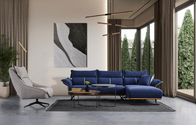 Suite de luxe Canapé ensemble 4+1 Canapé Canapés Fauteuil Tissu Ensemble de 2 pièces.