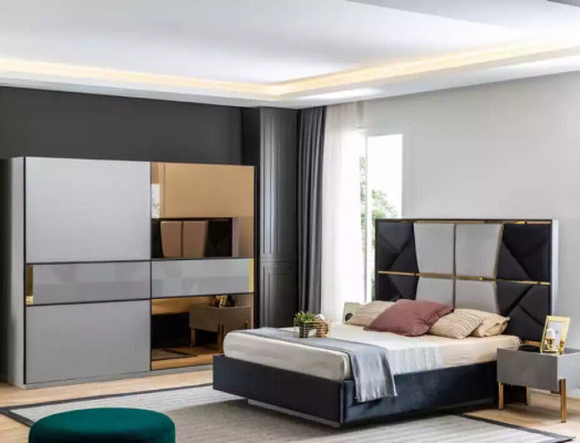 Chambre à coucher de luxe Lit Lits doubles Conception Mobilier en bois Cadre de lit neuf