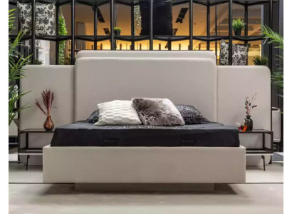Lit de designer moderne impeccable pour votre chambre en blanc