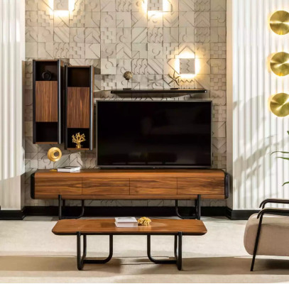 Table basse Salon Design Table Basse Tables Meubles Marron Tables Bois