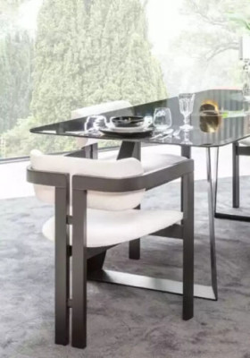Chaise de salle à manger Chaise Fauteuil Design Table à manger Siège Bois Luxe Blanc
