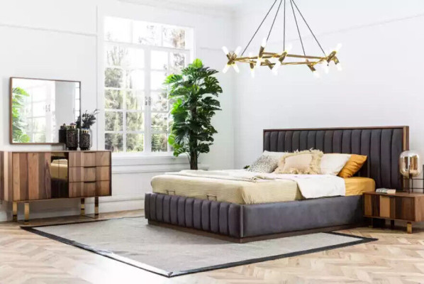 Collection de meubles de chambre élégants dans un style minimaliste et fonctionnel