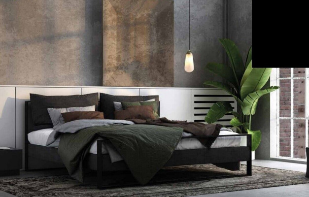 Lit Double Moderne Hôtel Textile de Luxe Chambre à Coucher Lits Cadre de Lit Design