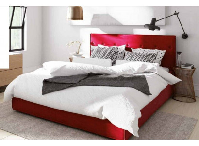 Conception de lit Lit double fonction Textile d'hôtel Chambre à coucher Lits Cadre de lit Rouge