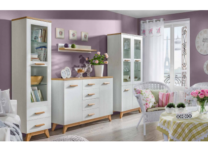 Salle de séjour Ensemble Vitrine Commode Étagère murale Murs vivants Commodes