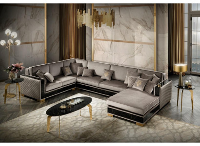 Paysage vivant Canapé d'angle Canapé en forme de U Siège Canapé rembourré Canapés Meubles Canapé Italie