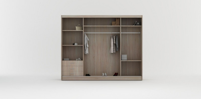 Armoire à vêtements polyvalente moderne Laqué Brillant de Conception Armoires à vêtements Mobiliers