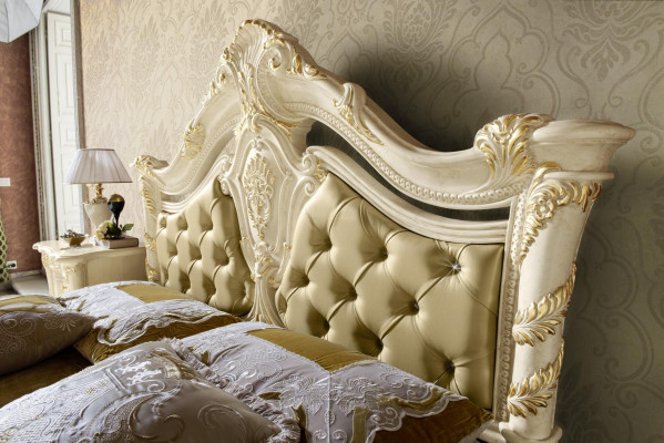 Classique s Bed Luxury Chesterfield Chambre en Bois Hôtel Baroque Mobilier Lits