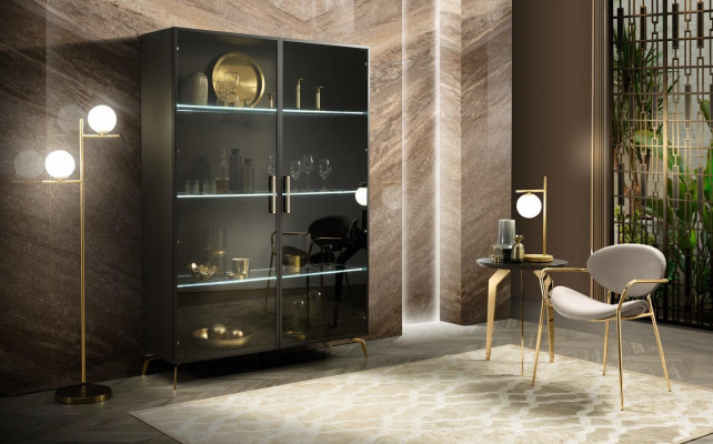 Vitrine Armoire Vitrines modernes Salon Salon Armoires Modernes nouveaux