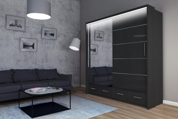 Armoire à vêtements Mobilier Salon Bois Armoires Vêtements Garde-robe Salle de bain haute brillance