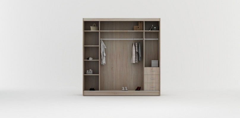 Armoire en bois Portemanteau Chambre Style classique ou moderne Armoire