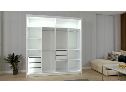 Armoire de chambre blanche en bois moderne Armoire Armoire Armoire grande
