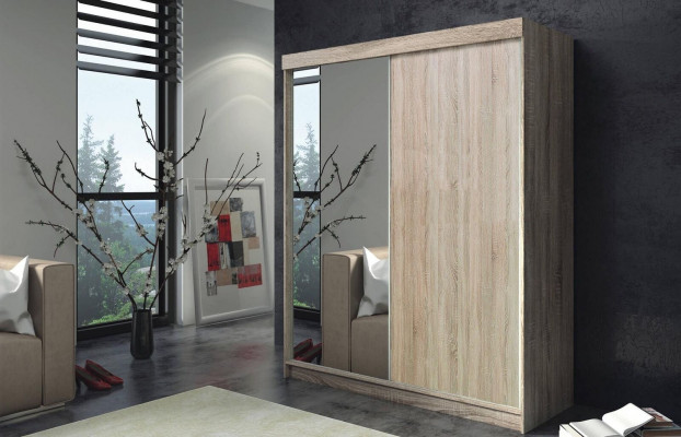 Armoire Armoire Armoire haute Moderne En bois Beige Armoires Chambre neuves