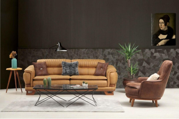 Suite Canapé Ensemble Canapé Luxe Complet et Ensemble de Canapé 3+1 Place Fauteuil