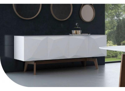 Buffet blanc avec espace de rangement Mobilier de salle à manger Mobilier en bois de luxe Moderne