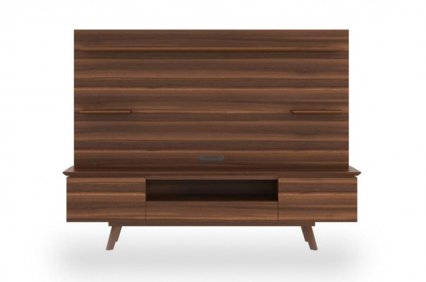 Étagères de luxe naturelles en noyer Mobilier moderne pour salon Étagères suspendues nouveaudevotre texte traduit apparaîtra ici
