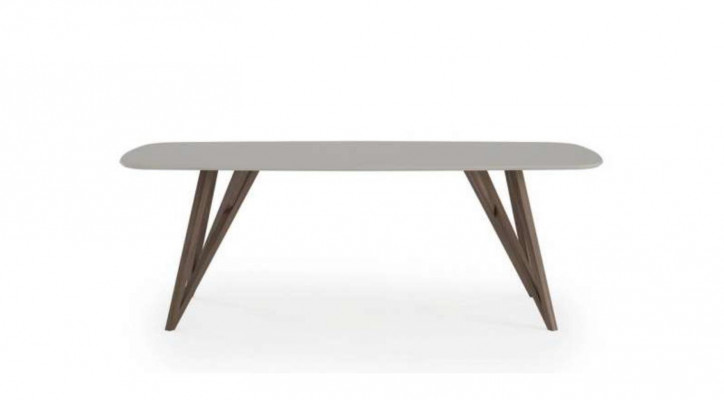 Table de cuisine en noyer naturel Mobilier de salle à manger Style moderne Mobilier de luxe Table