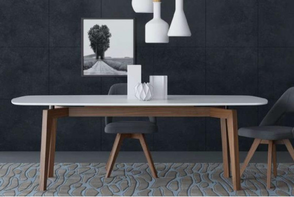 Grande table à manger Mobilier de cuisine moderne Tables de luxe Meubles en bois